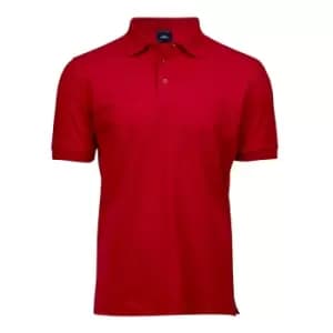 Tee Jays Mens Luxury Stretch Short Sleeve Polo Shirt (2XL) (Red)