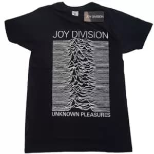 Joy Division - Unknown Pleasures White On Black Unisex X-Small T-Shirt - Black
