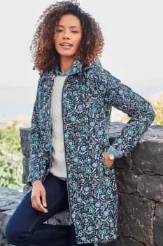 Print Weatherproof Hooded Jacket