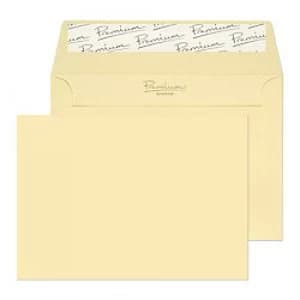 PREMIUM Woven Envelopes C6 Peel & Seal 114 x 162mm Plain 120 gsm Vellum Wove Pack of 500