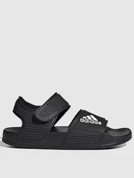 Adidas Kids Adilette, Black/White, Size 11