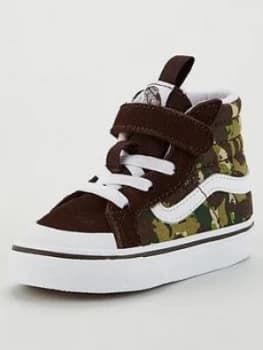Vans Sk8-Hi Reissue 138 V Animal Camo Toddler Plimsolls - Brown