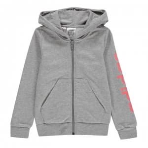 adidas Full Zip Hoodie Junior Girls - Grey/Pink