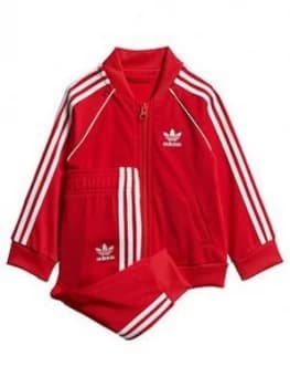 Boys, adidas Originals Childrens SST Tracksuit - Red, Size 0-3 Months