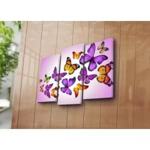 3NATPAT-15 Multicolor Decorative Canvas Painting (3 Pieces)