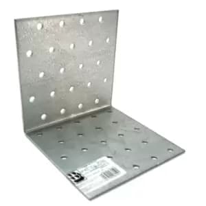 Heavy Duty Zinc Plated Reinforced Corner Angle Bracket - Size 100x100x100x2mm - Pack of 10