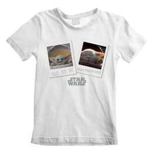Star Wars - The Mandalorian First Day Out Kid's Unisex Large T-Shirt - White