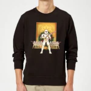 Star Wars Candy Cane Stormtroopers Black Christmas Sweatshirt - L - Black