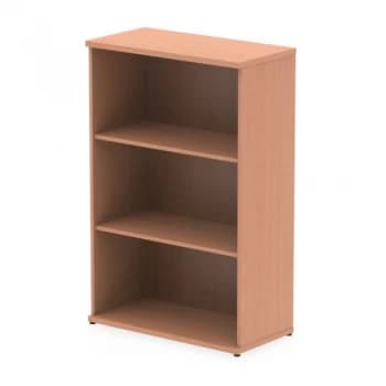Trexus Office Medium Bookcase 800x400x1200mm 2 Shelves Beech Ref