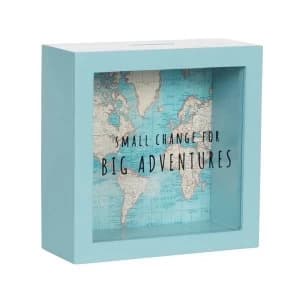 Sass & Belle Vintage Map Big Adventures Money Box