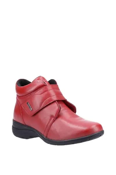 Cotswold 'Chalford 2' Leather Ladies Ankle Boots Red