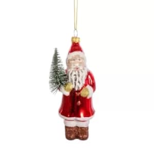Vintage Santa with Tree Shaped Bauble