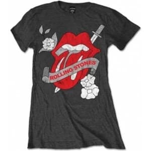 Rolling Stones Vintage Tattoo Charcoal Ladies TS: Large