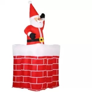 Inflatable Santa with Chimney 178cm Illuminated