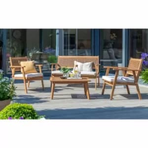 Norfolk Leisure Brent 4 Seater Outdoor Lounge Set - Brown
