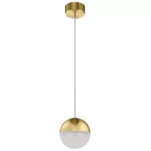 Kichler Moonlit Integrated LED Spherical Pendant Ceiling Light Champagne Gold, 3000K