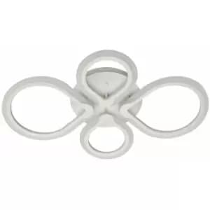 Helam Trieste Integrated LED Semi Flush Light White 73cm