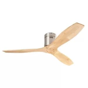 Stem 3 Blade Ceiling Fan Satin Nickel, Wood