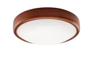 Round Simple Flush Ceiling Light Rustic, 1x E27