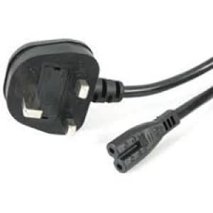 StarTech 2 Slot Laptop Power Cable 1.8m (UK Plug)