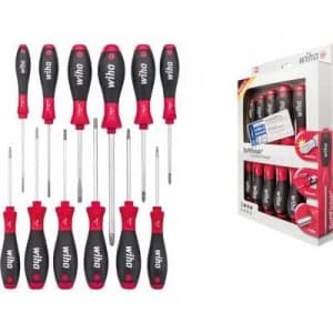 Wiha SoftFinish Workshop Screwdriver set 12 Piece Slot, TORX socket, Pozidriv, Phillips