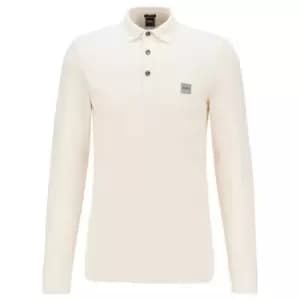 Boss Passerby Long Sleeve Polo Shirt - Beige