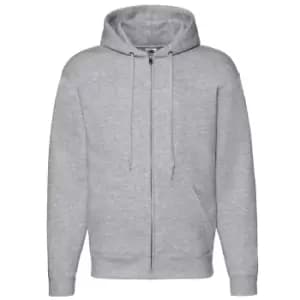 Fruit Of The Loom Mens Zip Through Hooded Sweatshirt / Hoodie (M) (Heather Grey)