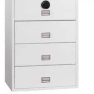 World Class Lateral Fire File FS2414F 4 Drawer Filing Cabinet with Fingerprint Lock