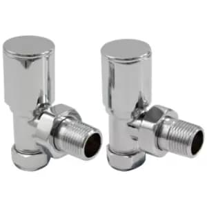 Towelrads Angled Manual Valves Round Chrome 1/2" - 345060
