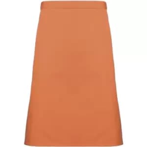 Premier Ladies/Womens Mid-Length Apron (Pack of 2) (One Size) (Terracotta) - Terracotta