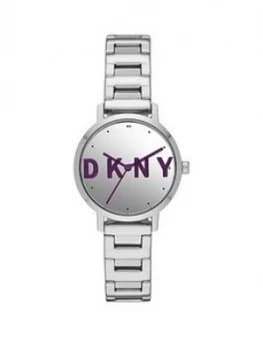 DKNY The Modernist Silver Logo Dial Stainless Steel Bracelet Watch, One Colour, Women