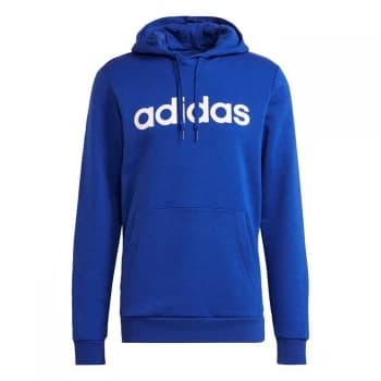 adidas Essentials Linear Logo Hoodie Mens - Bold Blue / White