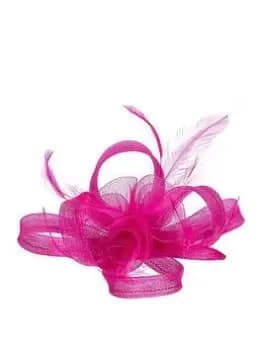 Jon Richard Fuchsia Small Fascinator, Silver, Women