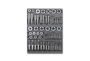 Beta Tools T270 60pc Tap & Die Set in Hard Tray for Roller Cabs 024240270