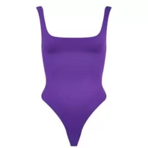 I Saw It First Square Bodysuit - Purple