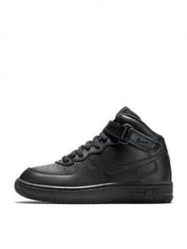 Nike Force 1 Mid Childrens Trainers - Black, Size 1