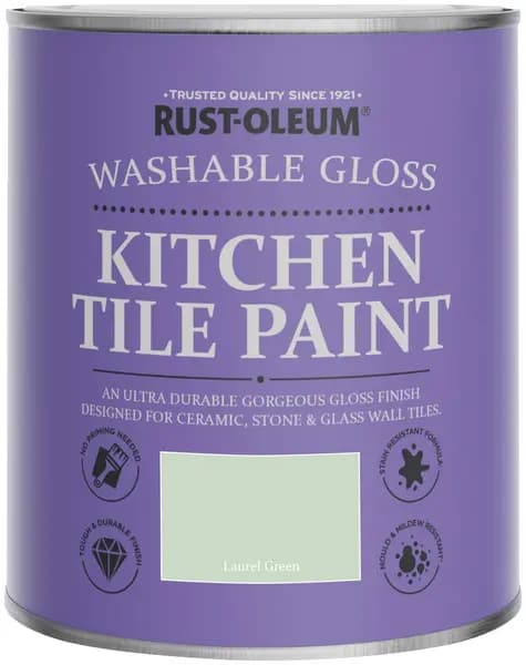 Rust-Oleum Rust-Oleum Gloss Kitchen Tile Paint 750ml - Laurel Green