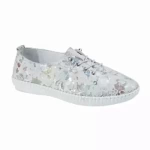 Mod Comfys Womens/Ladies Softie Leather Casual Shoes (6 UK) (Light Grey)