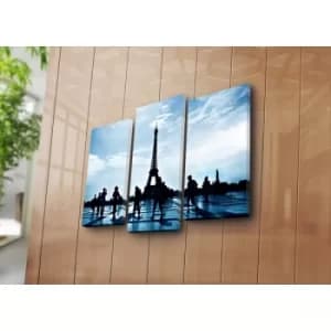 3KBPAT-13 Multicolor Decorative Canvas Painting (3 Pieces)