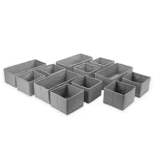 Foldable Fabric Drawer Inserts & Drawer Organisers - Set of 12 M&W