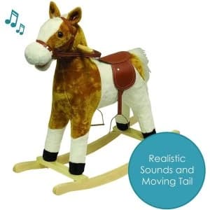 Rocking Horse With Dark Wood Base