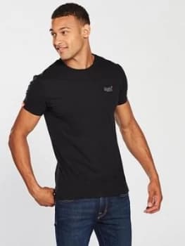 Superdry Orange Label Vintage Embroidered T-Shirt - Black, Size XL, Men