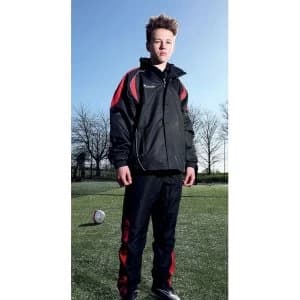 Precision Ultimate Rain Jacket Black/Red/Silver 26-28