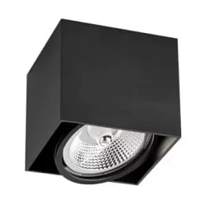 Box Surface Mounted Downlight, Black, GU10 (ES111)