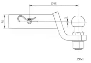 STEINHOF Towbar ZK-1 Trailer Hitch HONDA,PILOT YF3 YF4