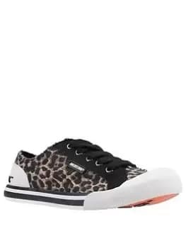 Rocket Dog Jazzin Plimsolls, Leopard, Size 4, Women