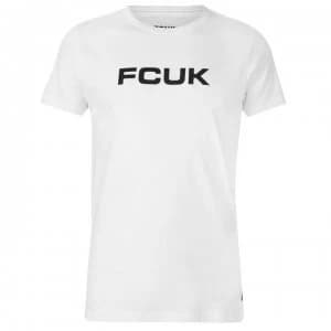 French Connection T Shirt - White Black