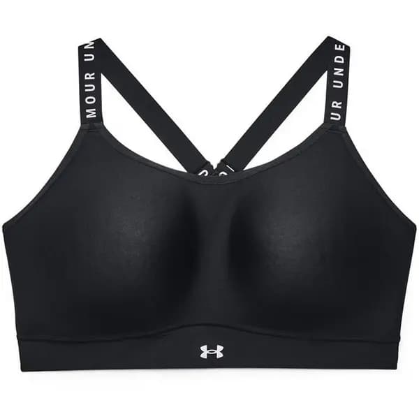 Under Armour Infinity Mid Covered Plus - Black/White, Size 2X, Women