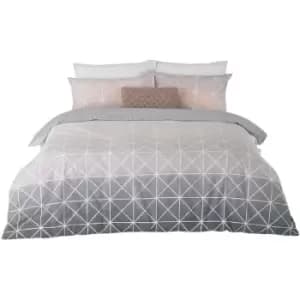 Furn Spectrum Ombre Duvet Cover Set (Single) (Grey/Pink) - Grey/Pink