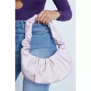 I Saw It First Blush Pink Satin Ruched Handle Grab Bag - Pink
